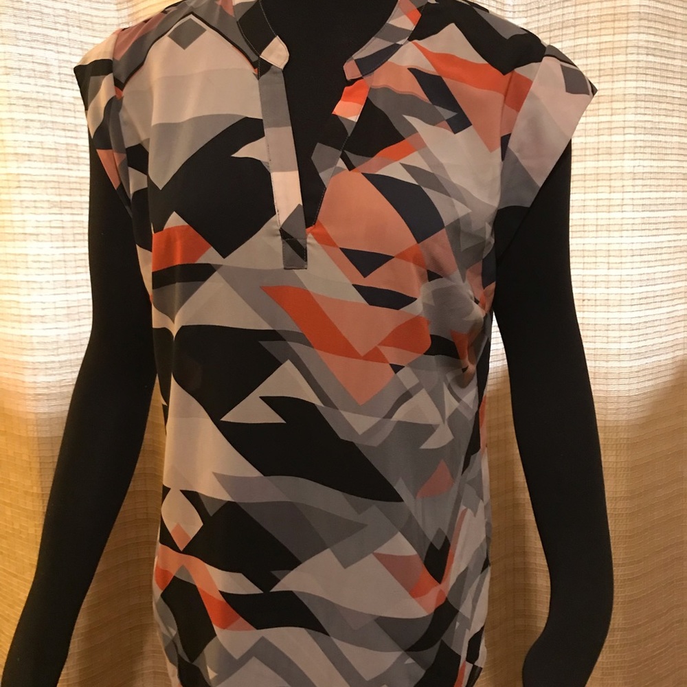 Multicolored GeoMetric Design Top